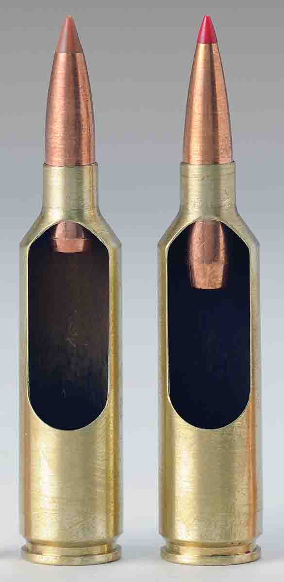 Bullets were seated for the short actionand within SAAMI specified lengths for WSM cartridges.